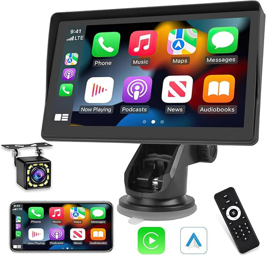 Pantalla portátil de 7 Pulgadas para Coche + camara ré